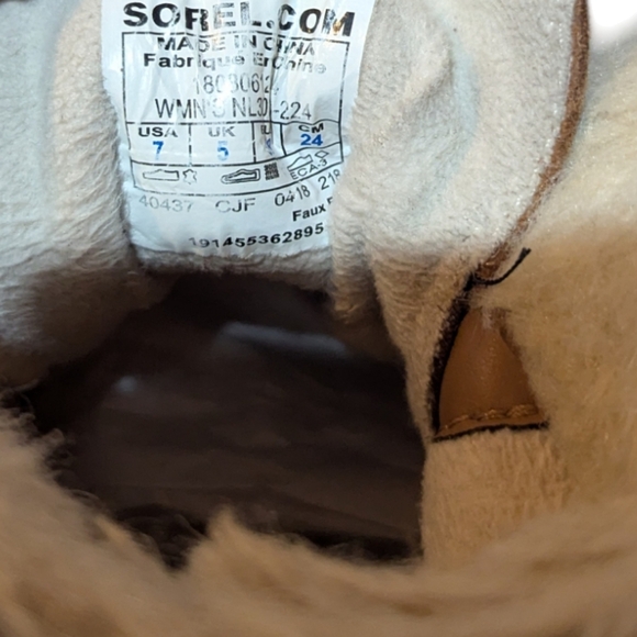 Sorel Explorer Joan Ash Brown Leather & Suede Ankle Boots Size 7 Winter Snow - Picture 8 of 8